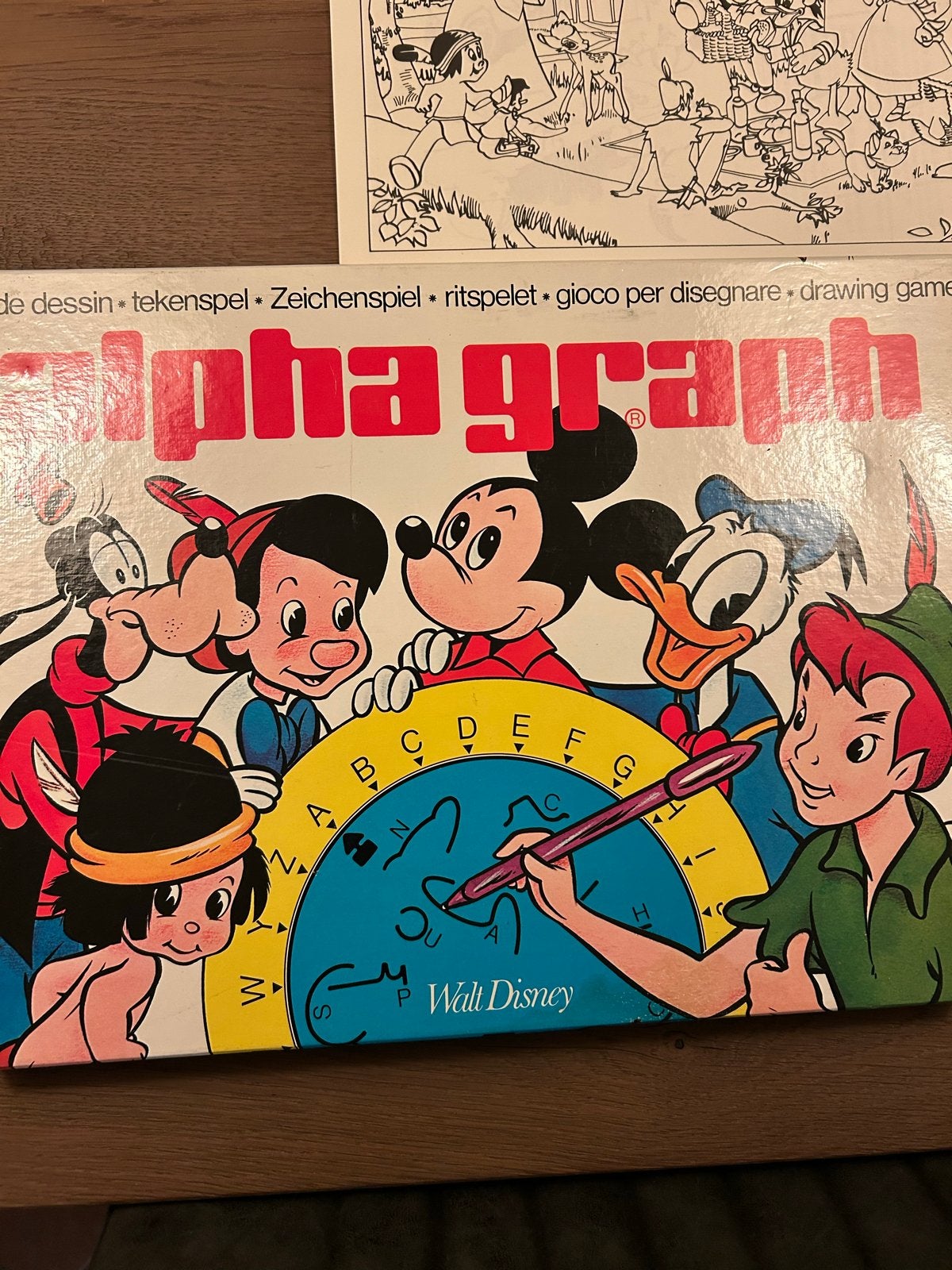 Vintage Walt Disney Alpha Graph Tekenspel - Compleet, Ophalen of Verzenden, Gebruikt, Knutselen