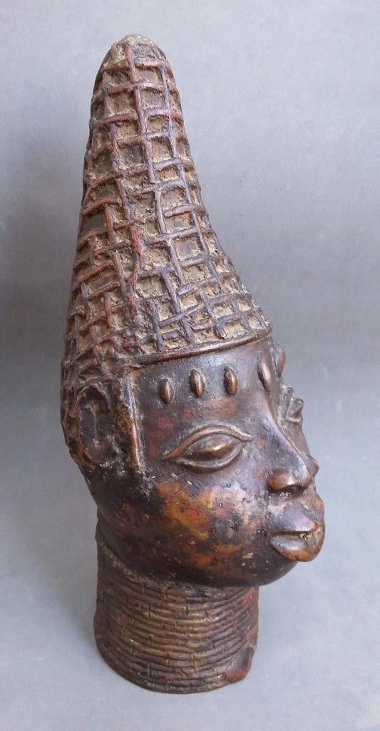 Om 1930-1970 GROOT Brons Bronzen OBA Herdenkings Hoofd Kop, Antiek en Kunst, Antiek | Koper en Brons, Ophalen of Verzenden, Brons