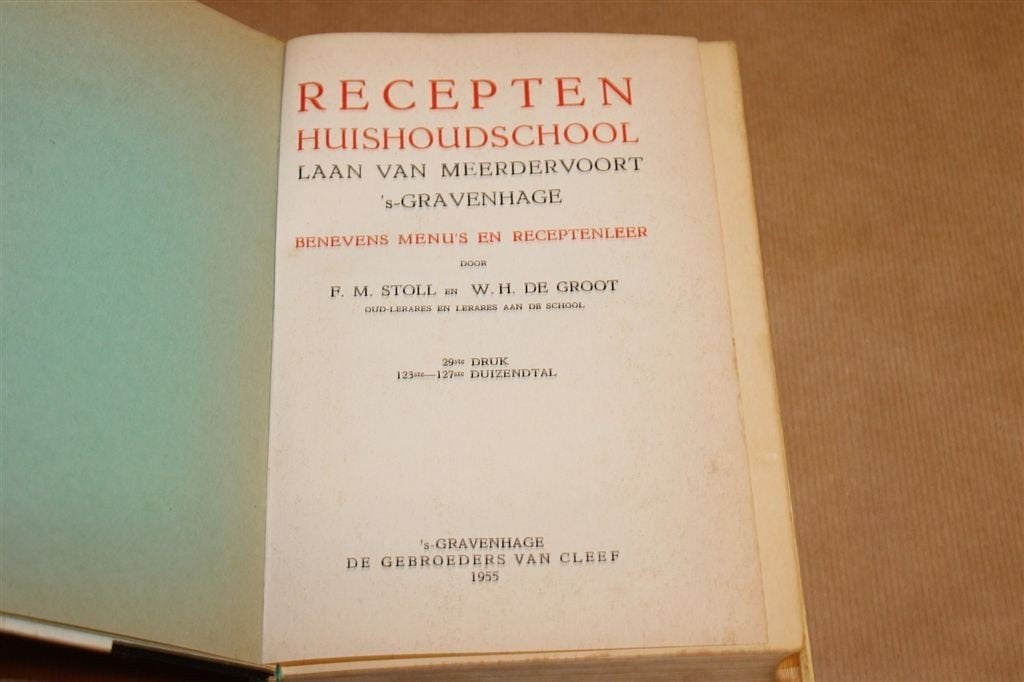 Recepten Huishoudschool Den Haag — Vintage Kookboek 1955, Boeken, Ophalen of Verzenden, Gelezen, Nederland en België