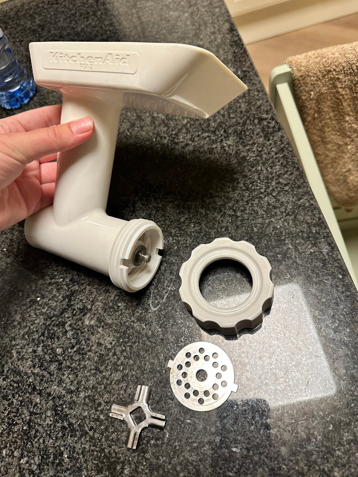 KitchenAid Vleesmolen Gehaktmolen met Worstenmaker, 4 liter of meer, Ophalen of Verzenden, Gebruikt, 3 snelheden of meer