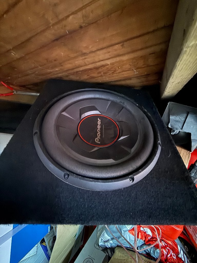 Subwoofer met 500w pioneer autoversterker, Gebruikt, Subwoofer, Pioneer, Ophalen