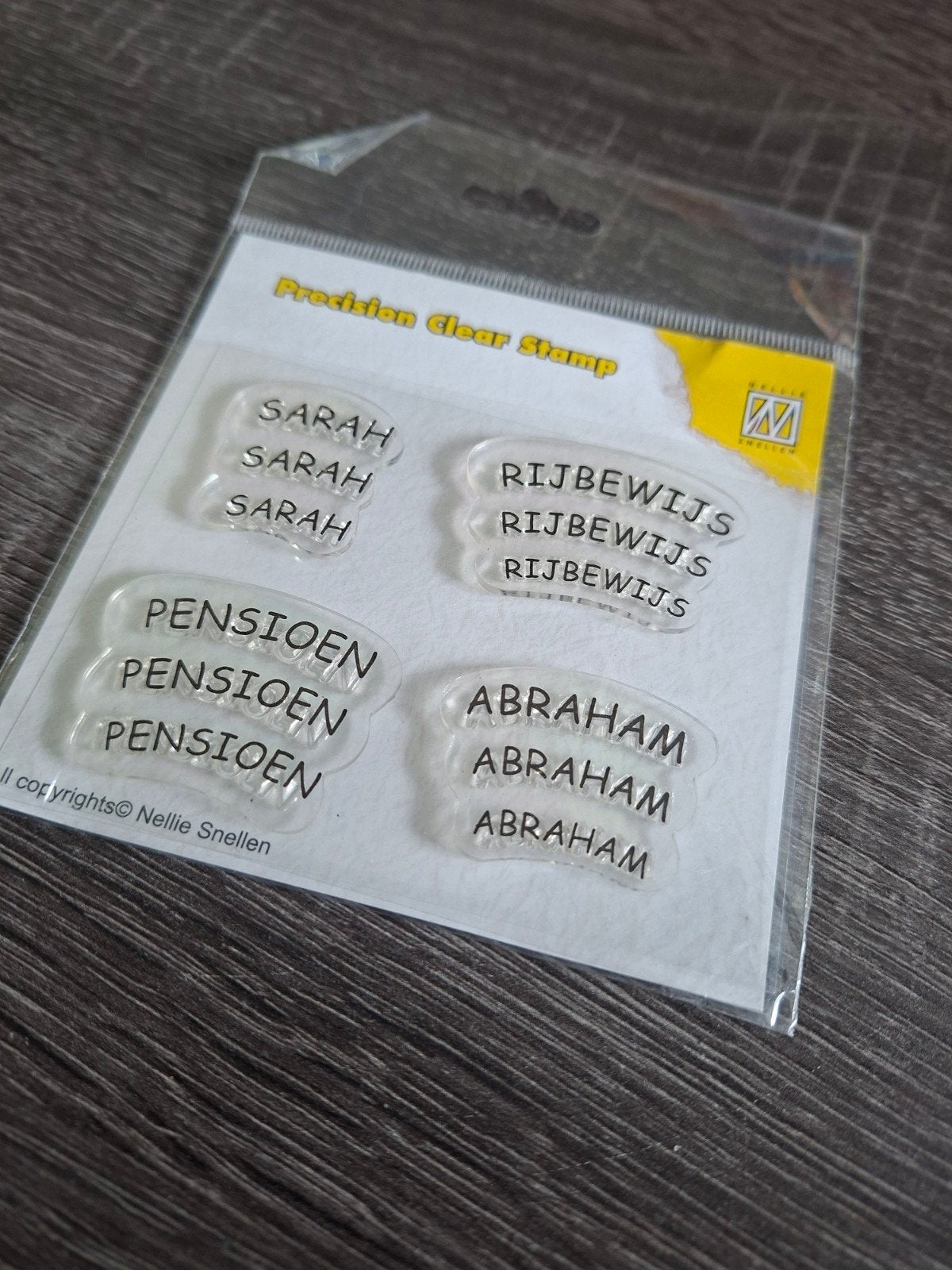 Nieuwe Clear Stamps - Abraham, Sarah, Rijbewijs, Pensi, Ophalen of Verzenden, Nieuw, Clearstamp