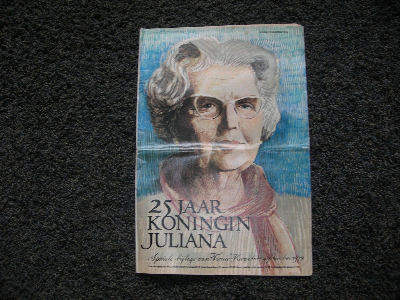Juliana 25 jaar koningin 1973., Verzamelen, Ophalen of Verzenden, Gebruikt, Nederland, Tijdschrift of Boek