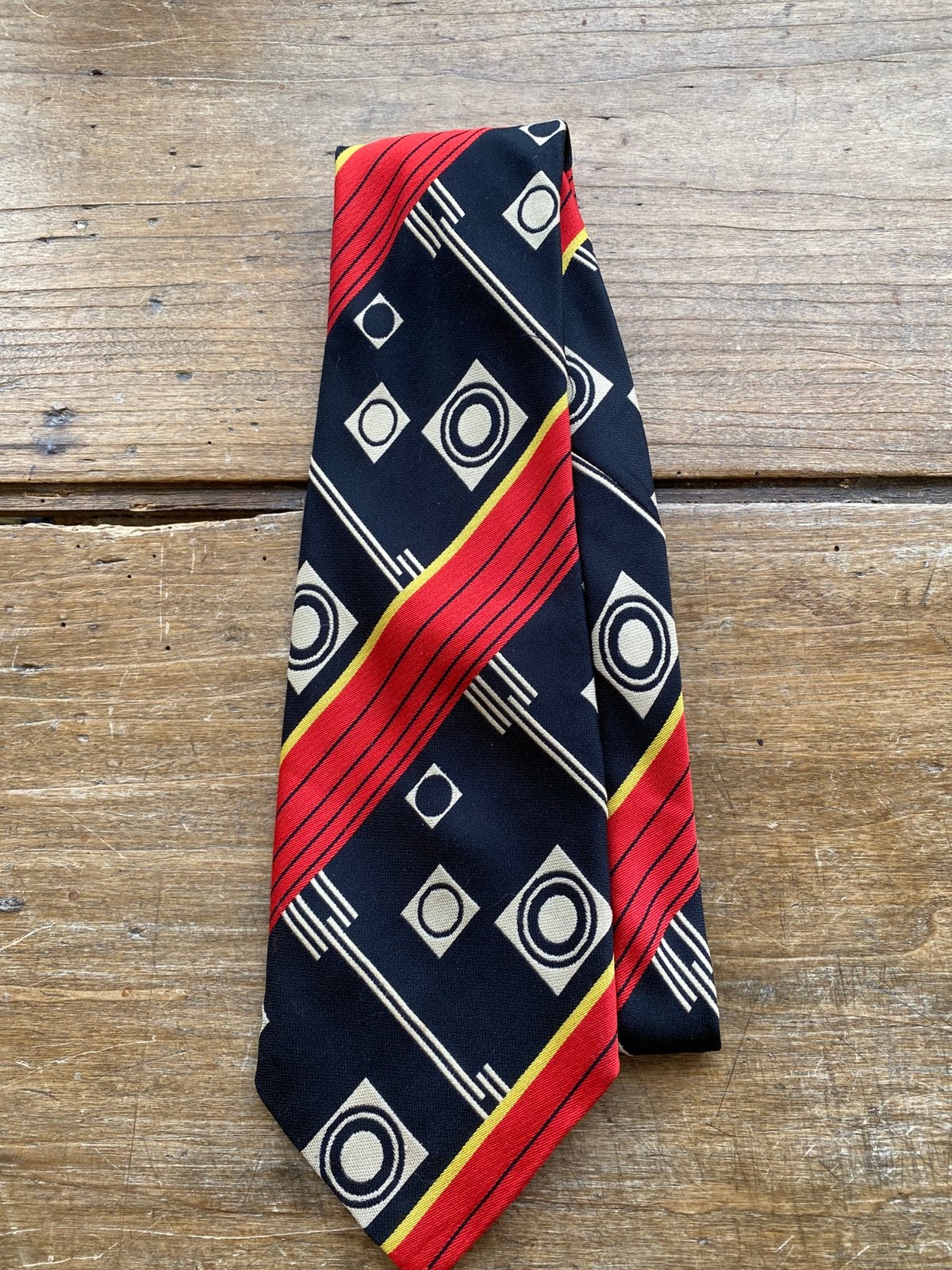 Vintage Stropdas. Seventies. In mooie staat., Kleding | Heren, Ophalen of Verzenden, Zo goed als nieuw, Meerkleurig, Met patroon