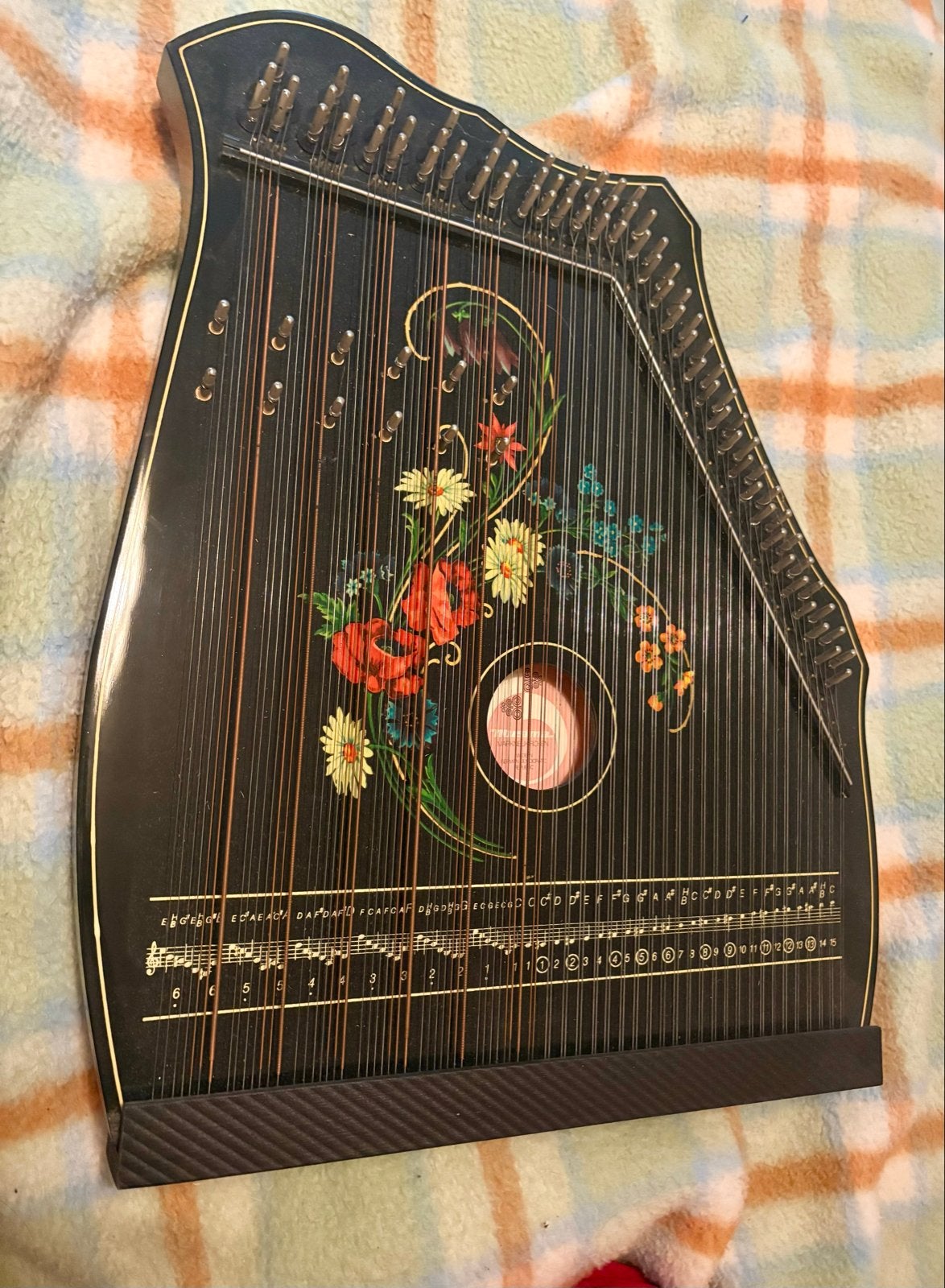 Vintage AKKORD Zither - Markneukirchen, DDR, Ophalen of Verzenden, Zo goed als nieuw, Citer