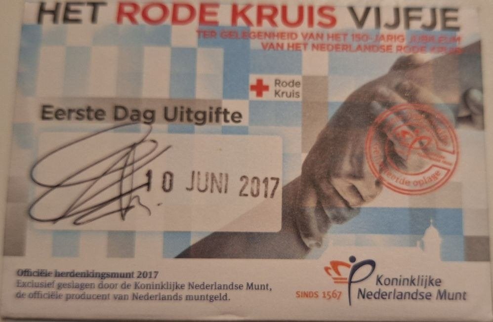 Coincard 2017 - Het Rode kruis Vijfje - EDU, Verzenden, Overige landen, 5 euro, Setje