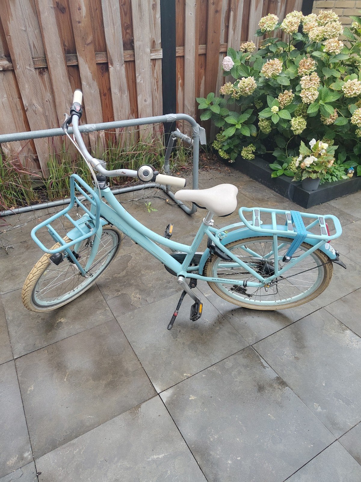 Batavus kinderfiets 24 inch - Lichtblauw, Ophalen, 20 inch of meer, Gebruikt, Velgrem