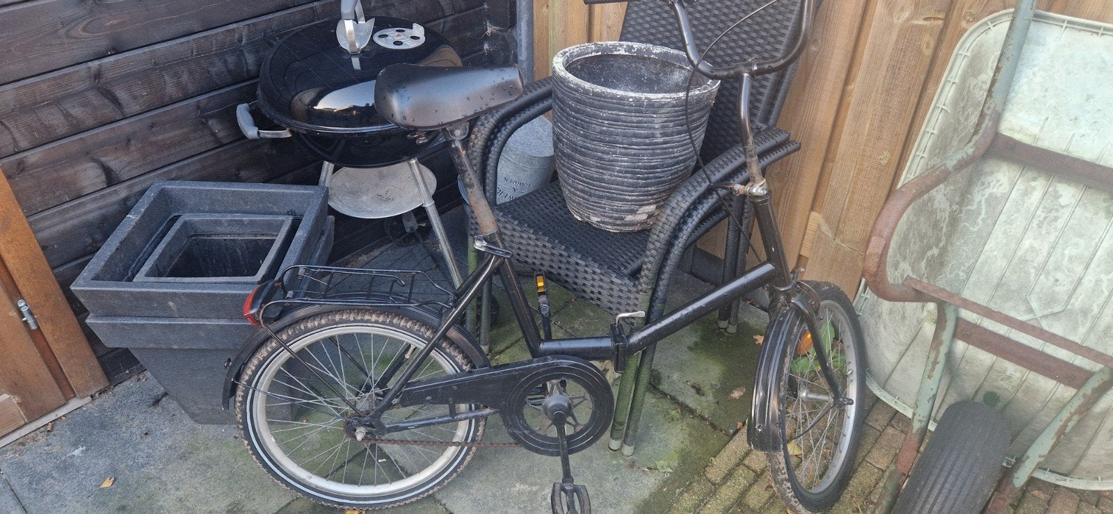vouwfiets, Ophalen, Gebruikt, Terugtraprem, Handrem