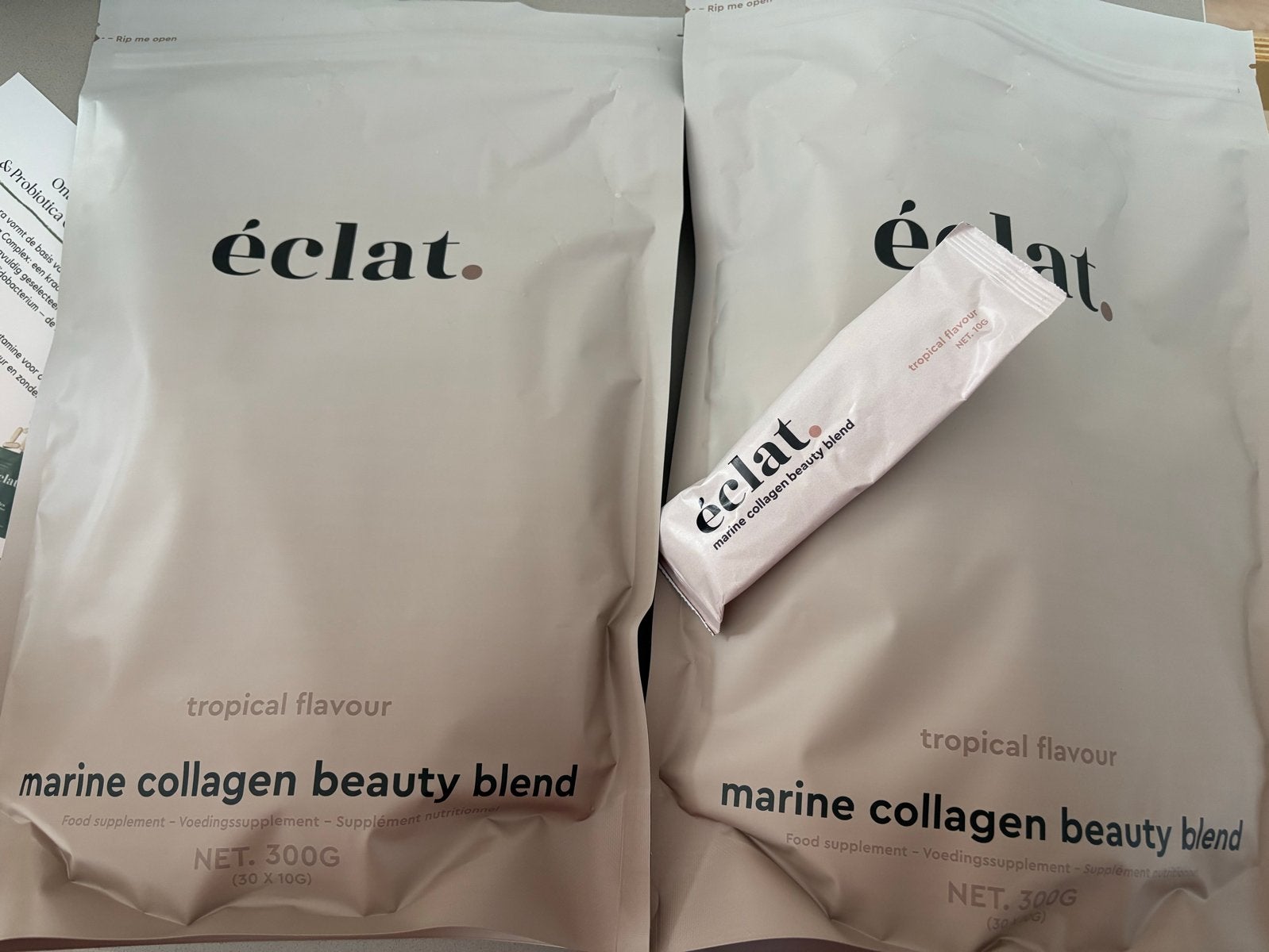 2x Eclat Marine Collageen Beauty Blend - Tropical Flavour, Ophalen of Verzenden, Nieuw, Poeder of Drank