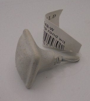 GIETIJZER DEURKNOP KASTKNOP VIERKANT WIT 3,5 CM NIEUW, Ophalen of Verzenden