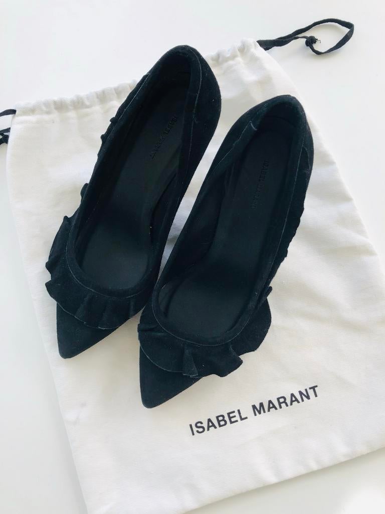 Isabel Marant zwart pumps met ruches - Maat 36, Kleding | Dames, Schoenen, Ophalen of Verzenden, Zo goed als nieuw, Zwart, Pumps