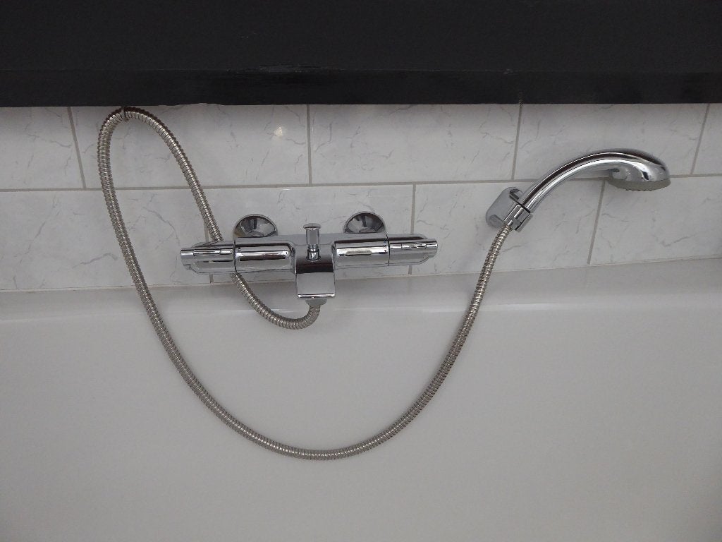 Grohe bad mengkraan, inclusief douchesysteem., Ophalen, Gebruikt, Rvs, Bad