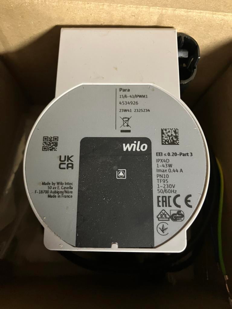 Intergas Wilo Para pomp 15-130/6 PWM artikel 075047, Ophalen of Verzenden, Zo goed als nieuw, Elektrisch, Overige typen