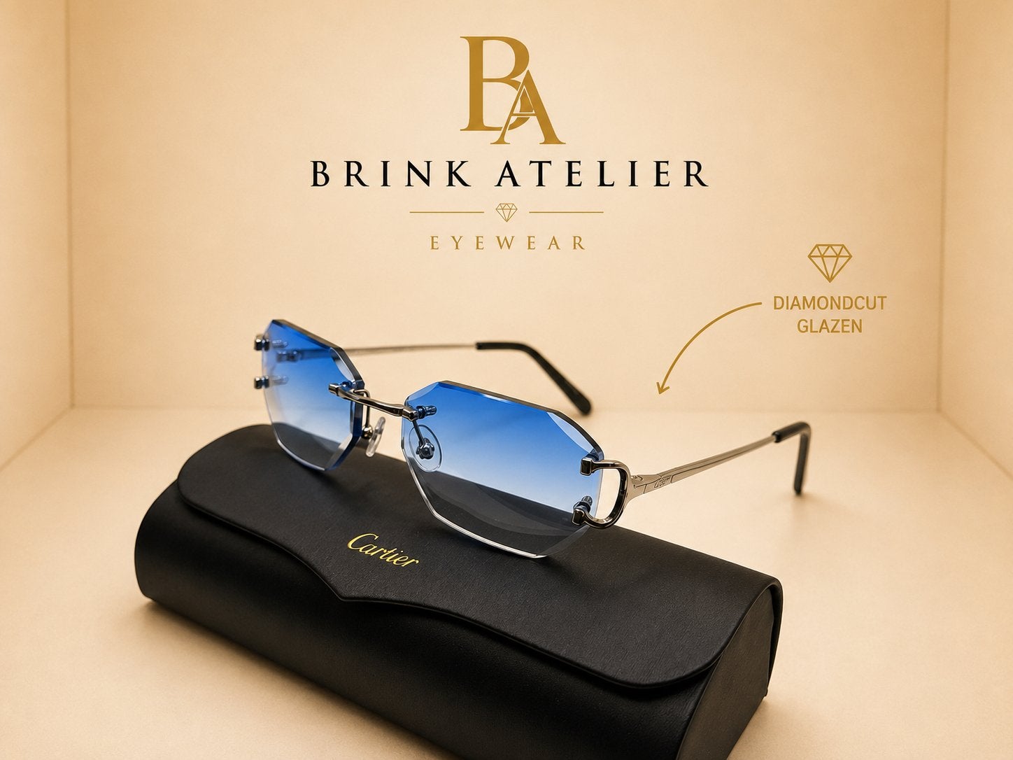 Cartier Bril Piccadilly Diamond Cut | OP=OP, Ophalen of Verzenden, Overige merken