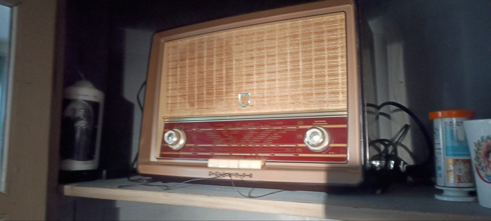 Vintage Philips buizenradio - werkend, Ophalen of Verzenden, Gebruikt, Radio