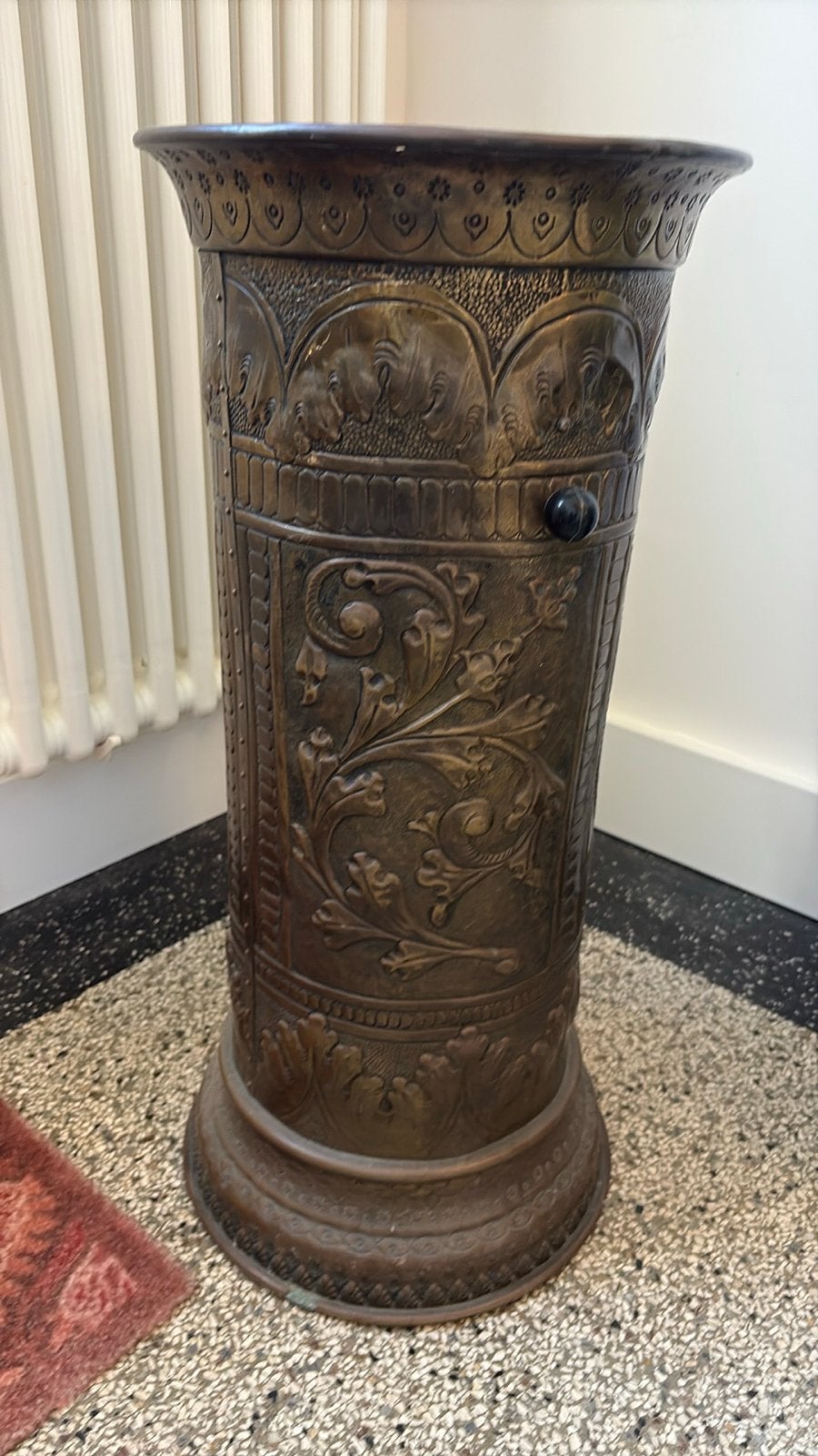 Antieke Paraplubak van Brons met Gedetailleerde Versieringen, Antiek en Kunst, Antiek | Koper en Brons, Ophalen, Koper