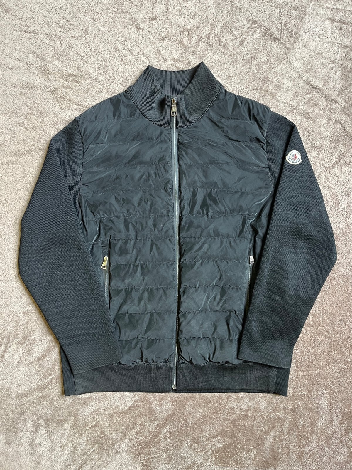 Moncler Vintage Cardigan Jas met QR-code - Maat L, Verzenden, Gedragen, Maat 52/54 (L), Zwart
