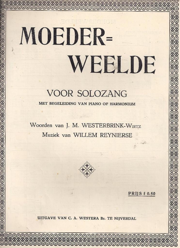 BO2 bladmuziek moeder weelde solozang, Ophalen of Verzenden, Zo goed als nieuw, Artiest of Componist, Populair