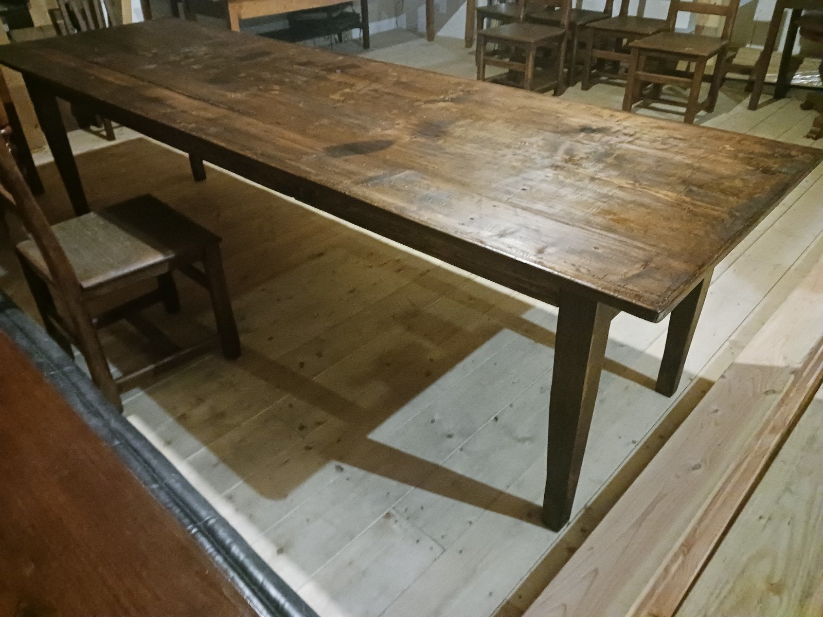 Antieke eettafel van 300 cm. lang, Ophalen of Verzenden