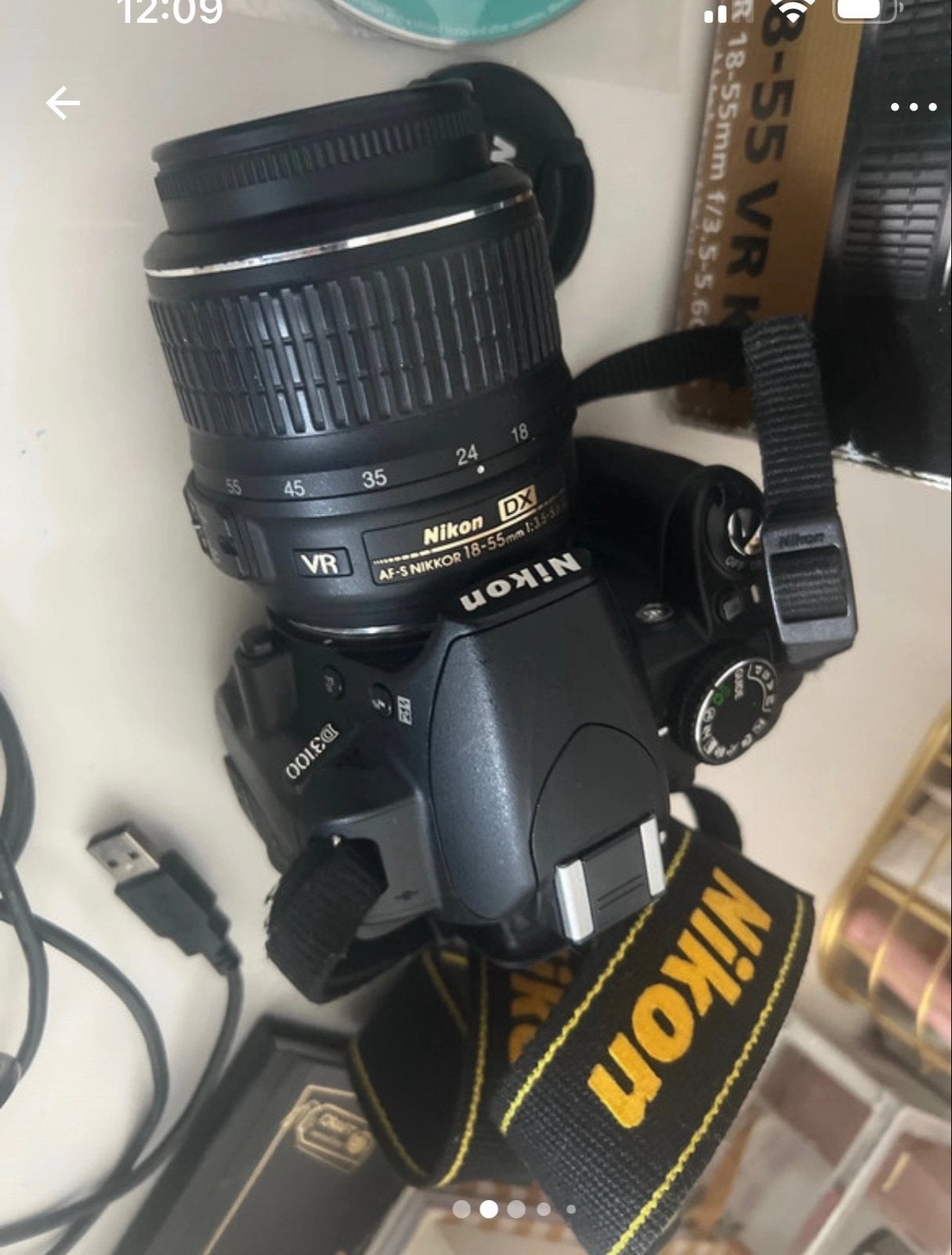 Nikon D3100 Spiegelreflexcamera met AF-S DX NIKKOR 18-55mm V, Gebruikt, Spiegelreflex, Ophalen of Verzenden, Nikon