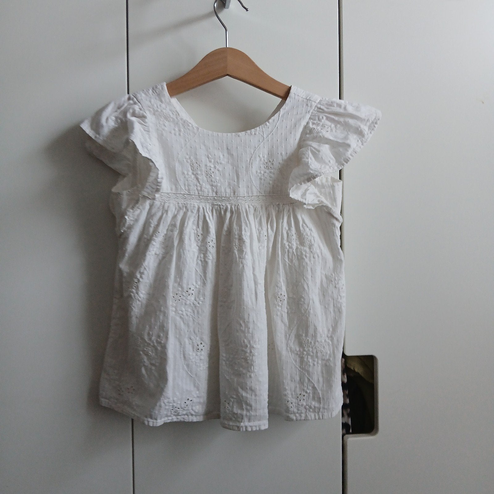 Zara wit geborduurd topje voor meisjes, maat 110 (4-5 jaar), Meisje, Ophalen of Verzenden, Zo goed als nieuw, Zara