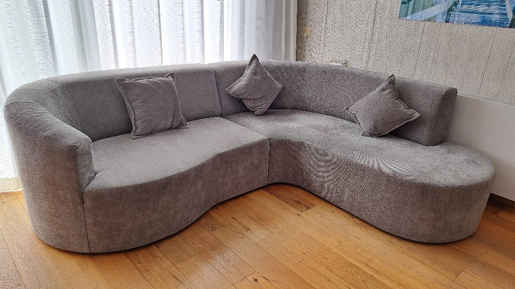 hoekzitbank, Huis en Inrichting, Banken | Bankstellen, Ophalen, 250 tot 300 cm, Hoekbank, Zo goed als nieuw
