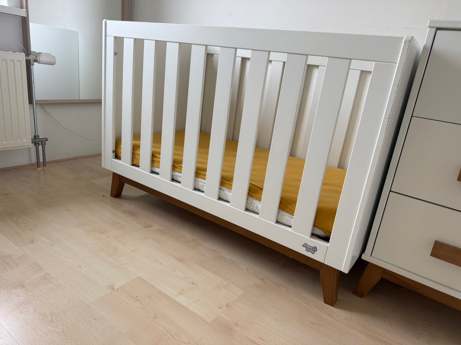 Complete babykamer: ledikant 60x120, commode en kast, Ophalen, Zo goed als nieuw, Jongetje of Meisje