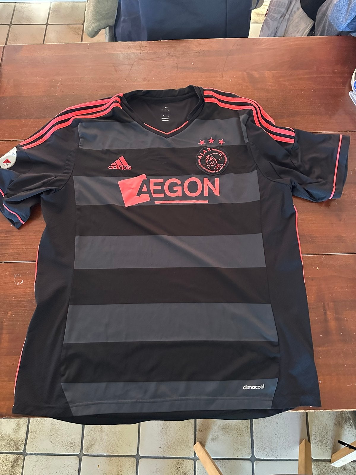 Ajax Uitshirt 2013-2014 Sjaak Swart 75 jaar, Zwart, Maat 56/58 (XL), Ophalen of Verzenden, Zo goed als nieuw