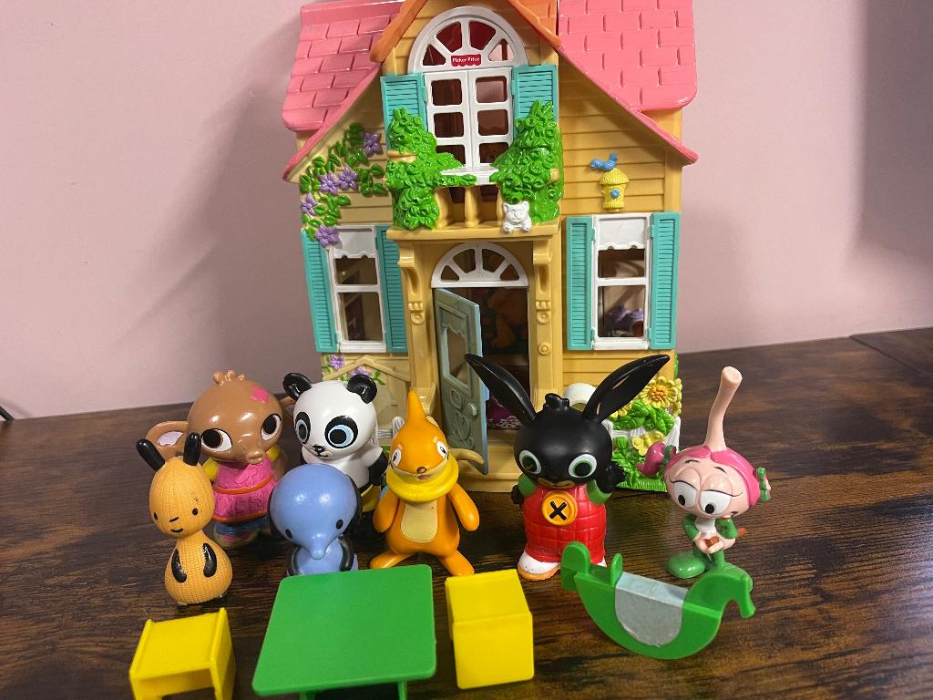 Fisher Price poppenhuis met bewoners, Ophalen of Verzenden, Gebruikt, Poppenhuis