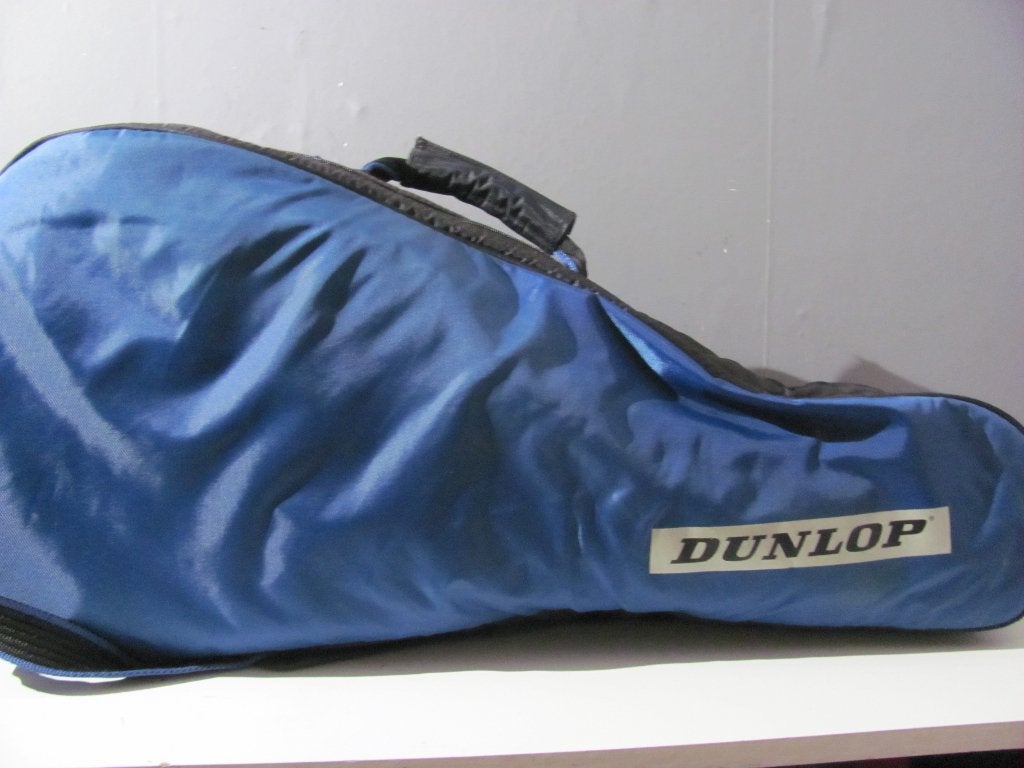 blauw/zwarte Dunlop wedstrijdtas met schouderband, L4, Ophalen of Verzenden, Zo goed als nieuw, Tas