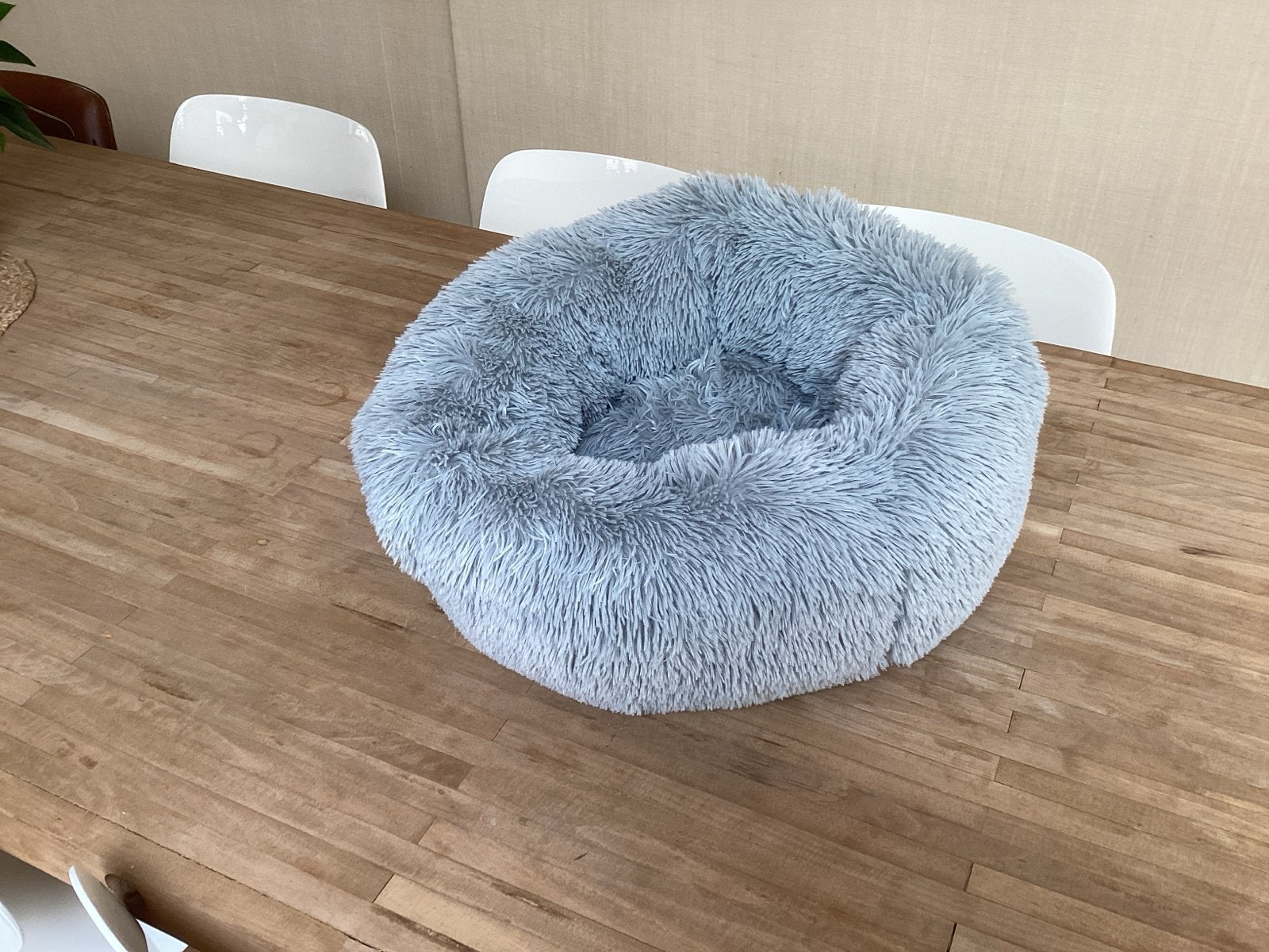 Fluffy kattenmand zgan blauwgrijs, Ophalen of Verzenden, Zo goed als nieuw, Polyester