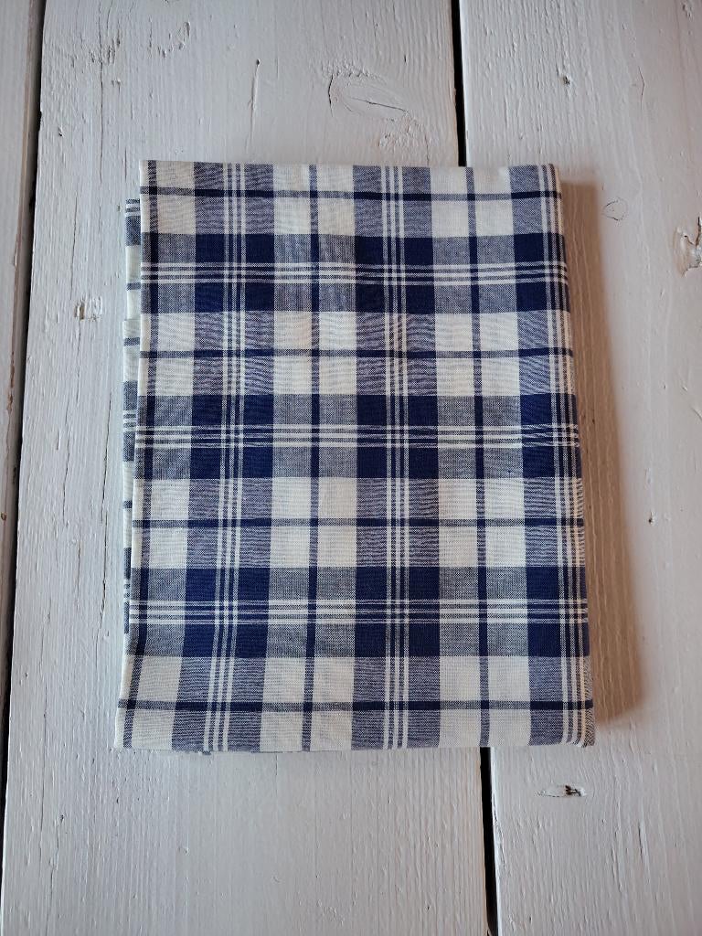 Hele mooie ruitstof in blauw/wit - soepel geweven, Blauw, Nieuw, Ophalen of Verzenden, 30 tot 120 cm