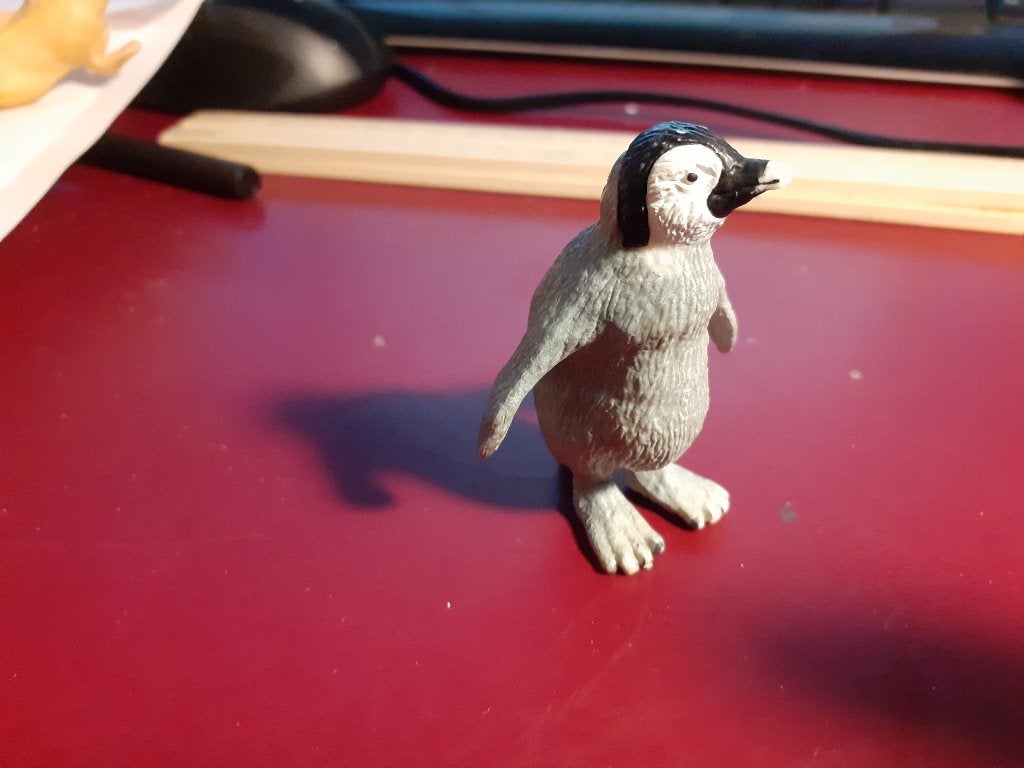 Pinguin jong 8 cm dierfiguur Bullyland, Verzenden, Gebruikt, Vogel, Beeldje of Figuurtje