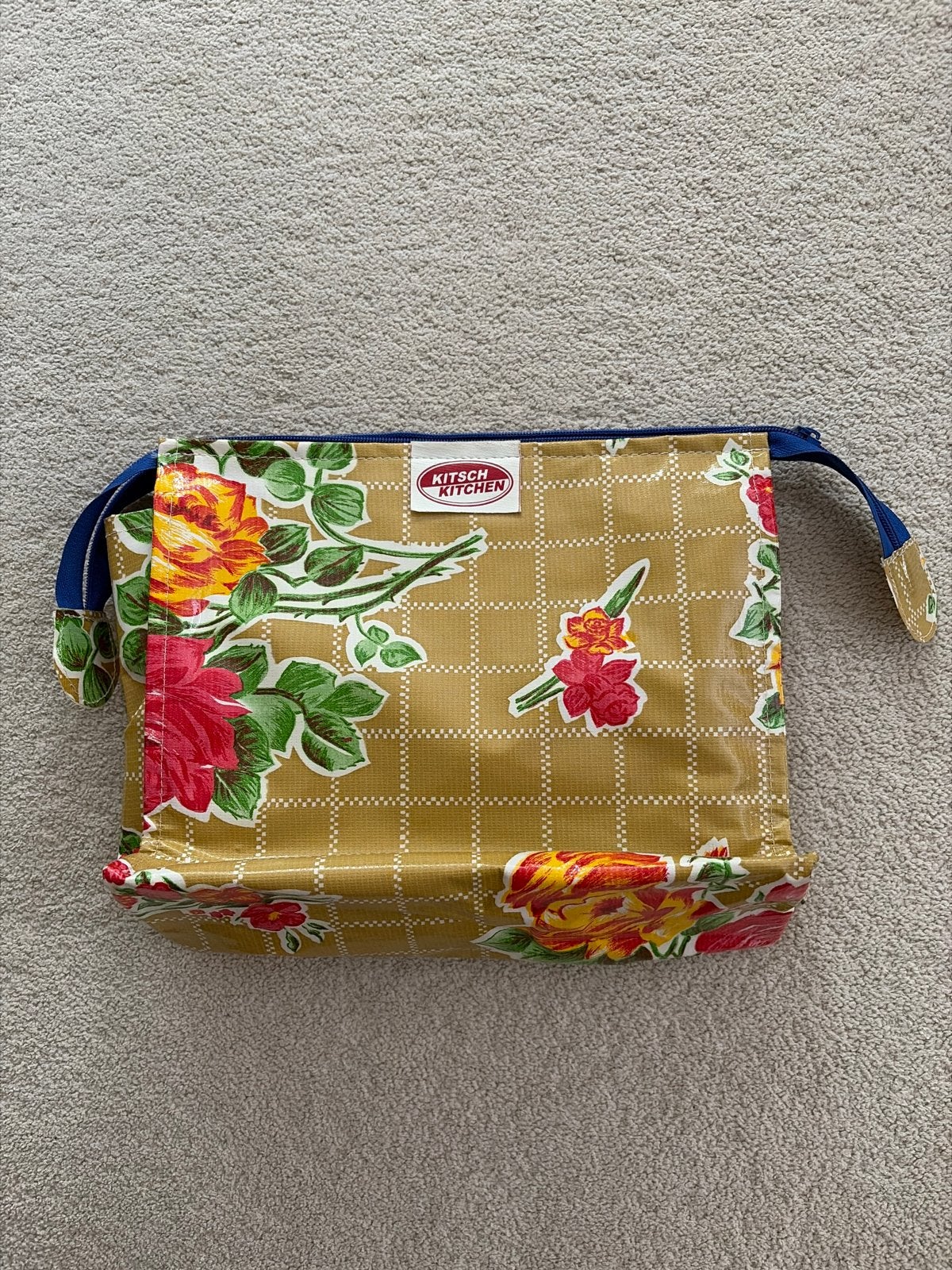 Kitsch Kitchen toilettas/make-up tasje bloemenprint, Verzenden, Gebruikt, Overige kleuren, Softcase