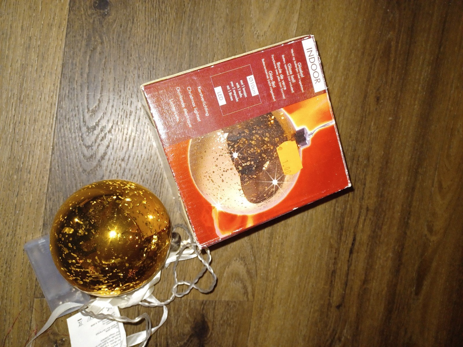 led kerstbal goud, Ophalen of Verzenden