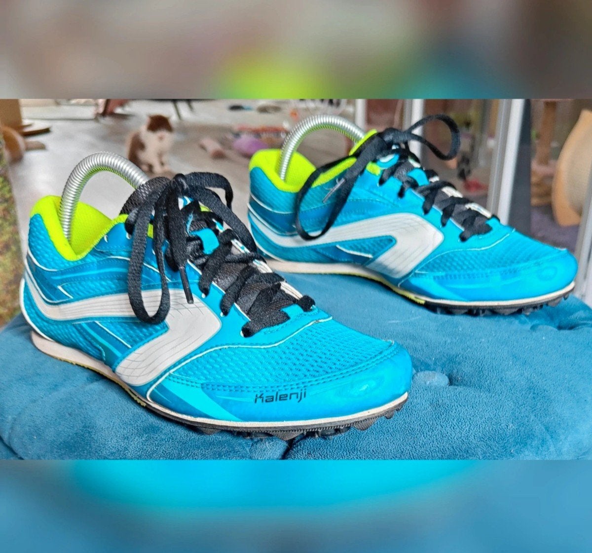 Blauw met gele Atletiekschoenen Kalenji maat 40, Sport en Fitness, Loopsport en Atletiek, Ophalen of Verzenden, Zo goed als nieuw