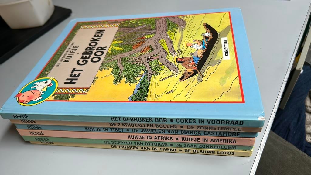 Kuifje Collectie: 6 Hardcover Boeken met 12 Verhalen, Meerdere stripboeken, Ophalen of Verzenden, Gelezen