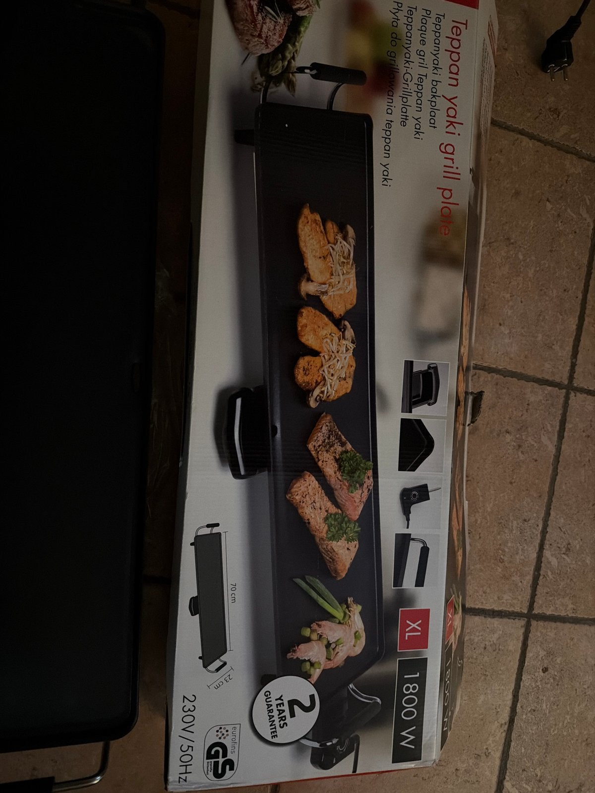 Teppanyaki grillplaat XL 1800W - Zo goed als nieuw, Ophalen of Verzenden, Zo goed als nieuw, Tafelgrill