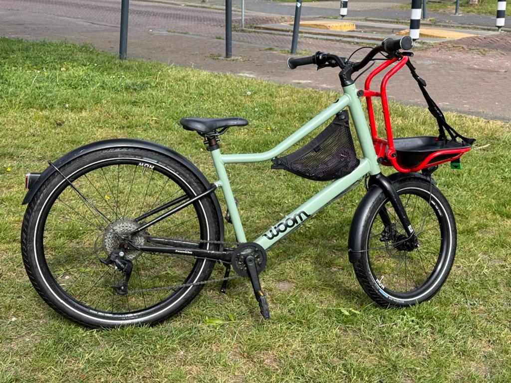 Woom 6 Now kinderfiets 8-12 jaar, lichtgewicht, tassendrager, Ophalen, Gebruikt, Versnellingen, Schijfrem