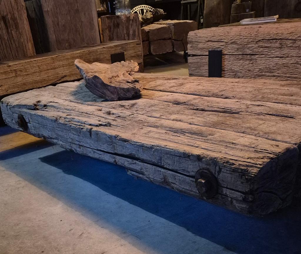 bank,tafel tv meubel van Oude Meerpaal/Meerpalen, Ophalen, Zo goed als nieuw, 75 cm of meer, Rechthoekig