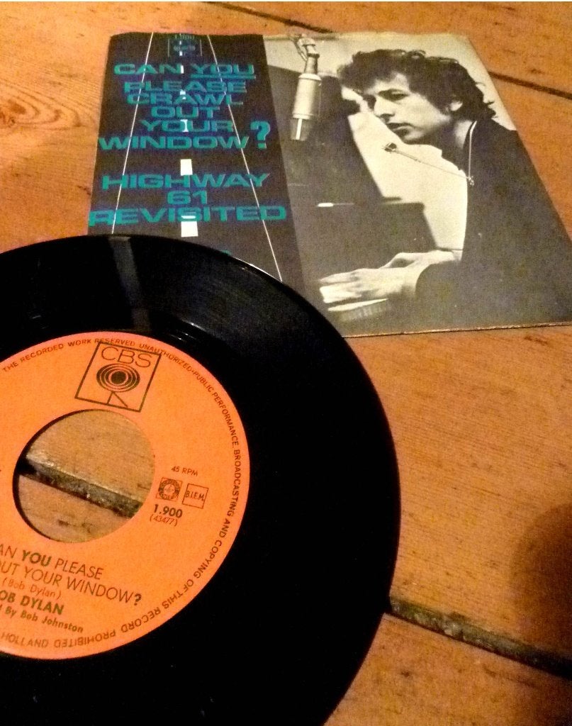 single Bob Dylan Crawl Out Your Window - Highway 61 - Holl, Ophalen of Verzenden, Gebruikt, Pop