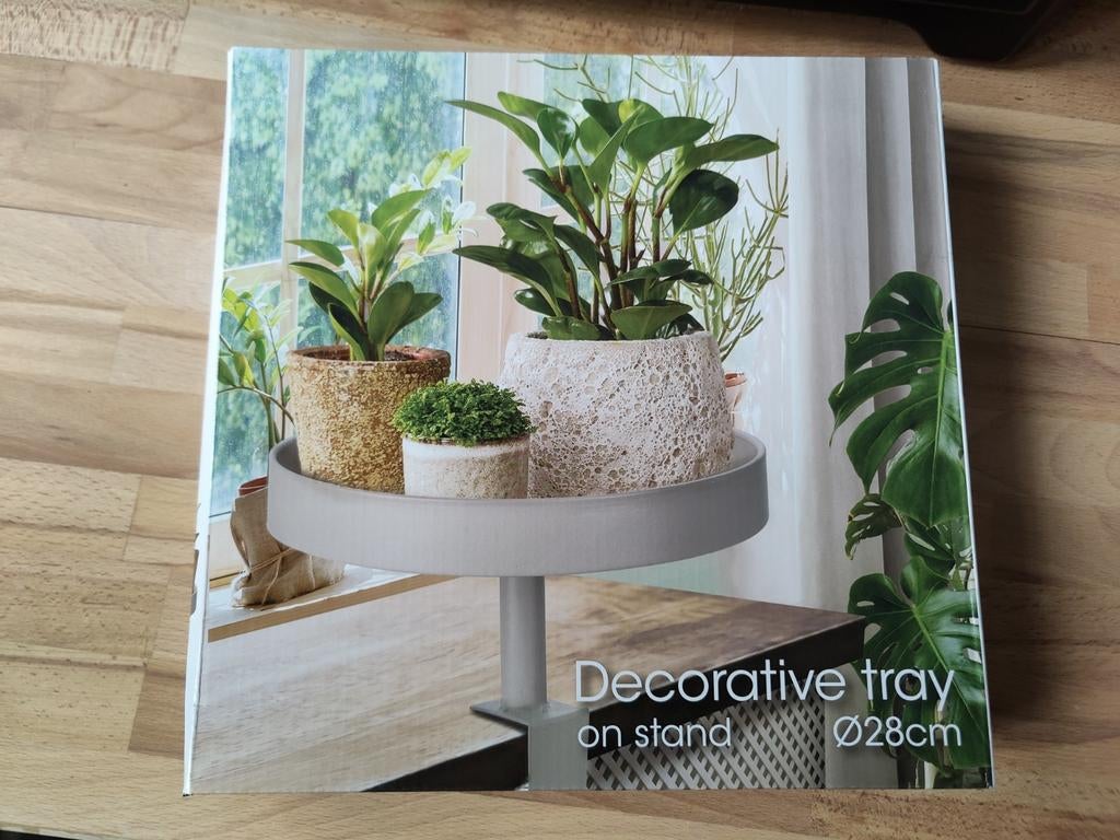 Decoratieve tray op standaard - Ø28cm, Ophalen of Verzenden, Nieuw