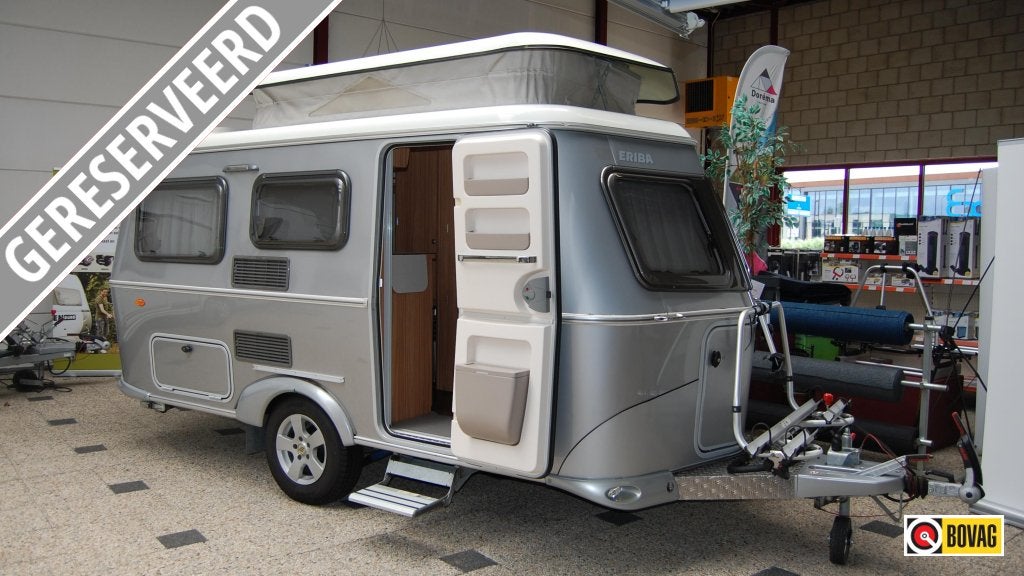 Eriba Touring 430 Silver Edition, Caravans en Kamperen, Caravans, Kleine zit, Dwarsbed, Tot en met 3, 750 - 1000 kg