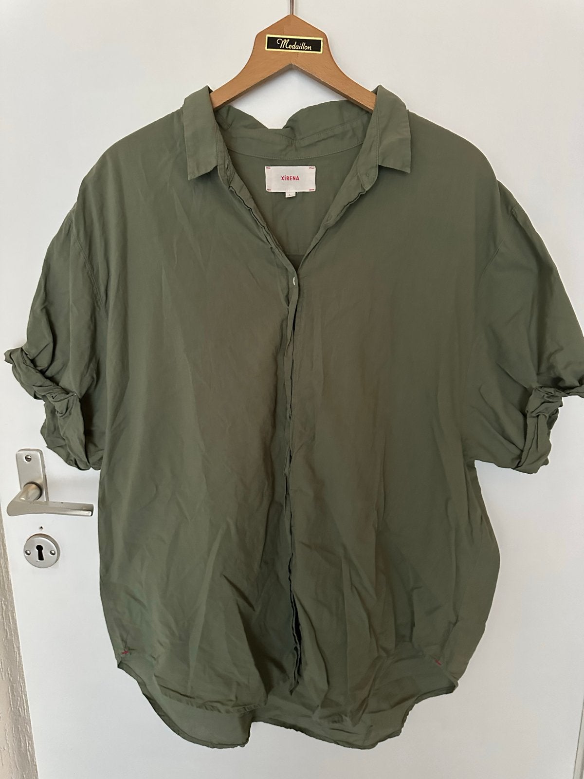 Xirena Groen Oversized Blouse Maat L, Ophalen of Verzenden, Zo goed als nieuw, Maat 42/44 (L), Groen