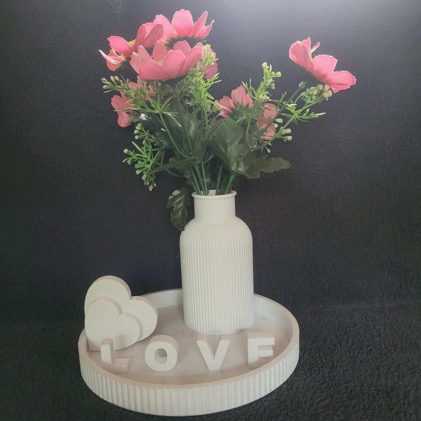 3D Geprinte Tafel Decoratie: Vaas, Huisjes, Harten, Letters, Nieuw, Kunststof, Ophalen of Verzenden, Modern