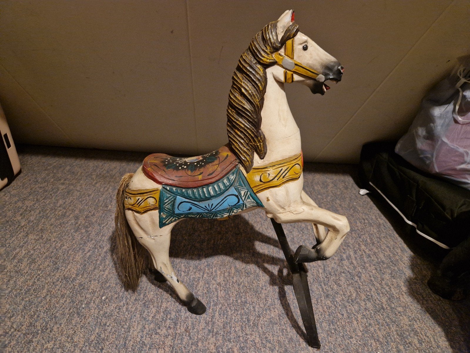 Vintage Carrousel Paard - Handgeschilderd Decoratief Stuk, Ophalen