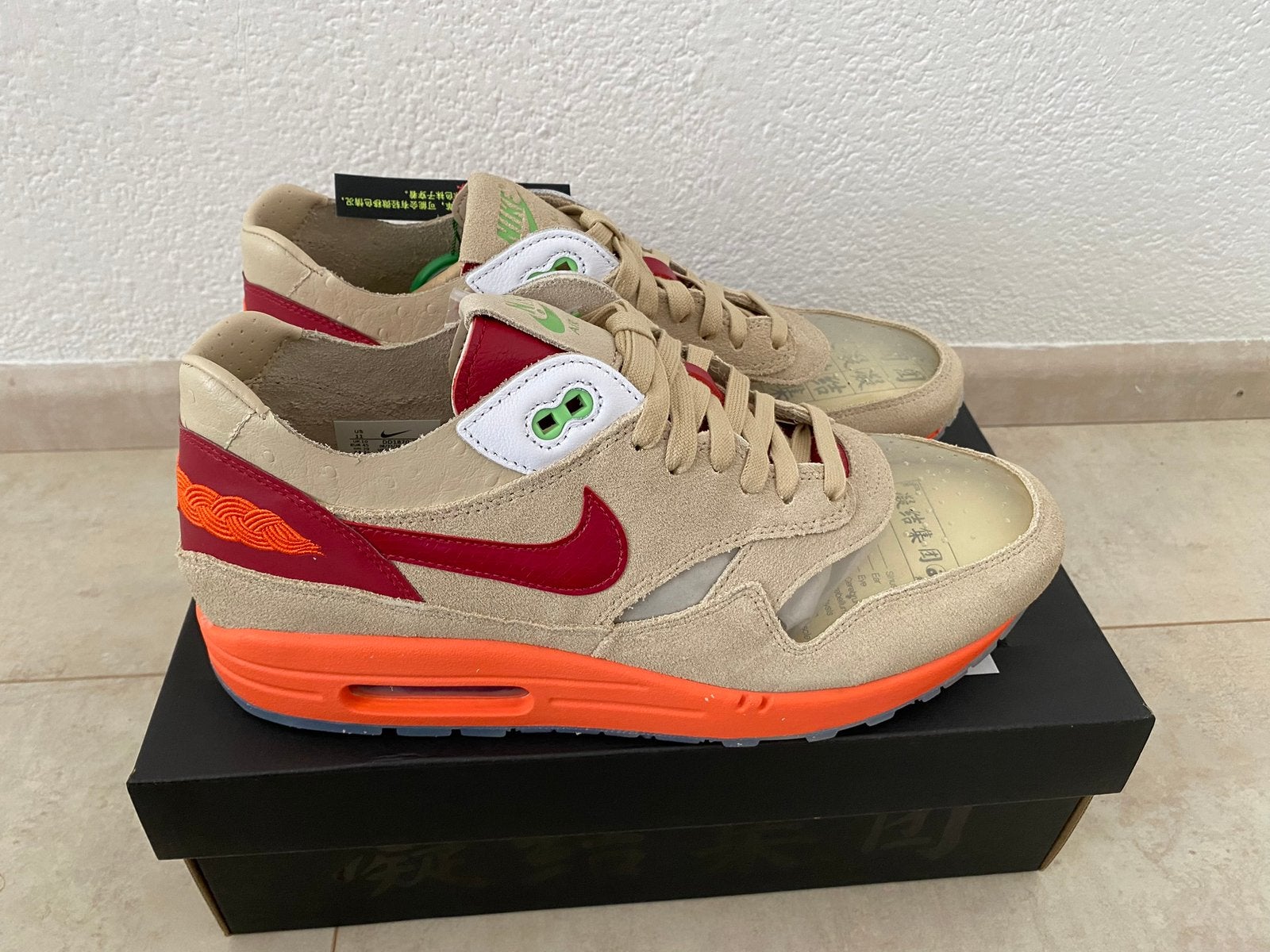 Nike Air Max 1 Clot maat 45, Overige kleuren, Nieuw, Ophalen of Verzenden, Sneakers of Gympen