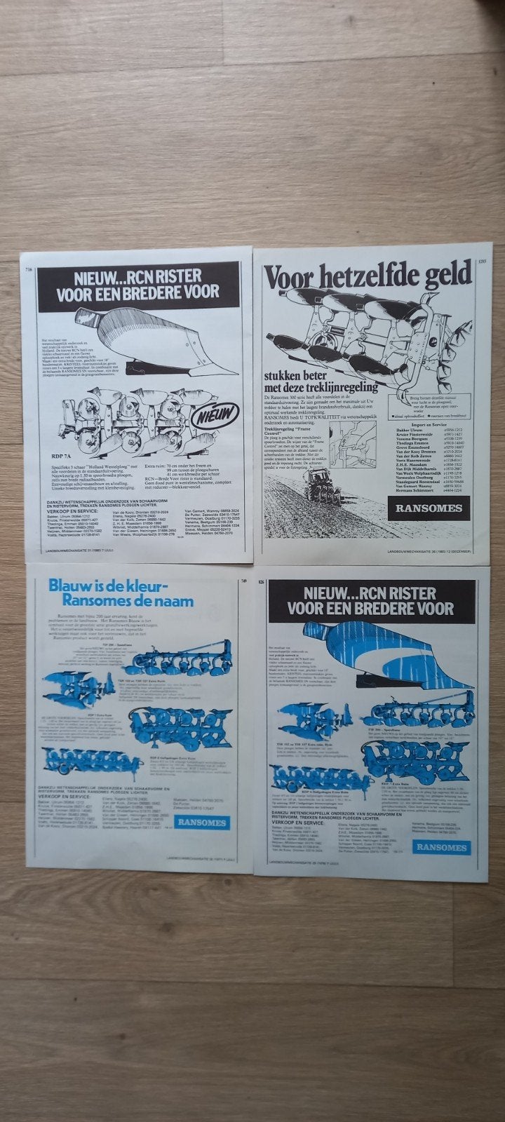 R :  Diverse ploeg advertenties ., Ophalen of Verzenden, 1920 tot 1940, Tijdschrift
