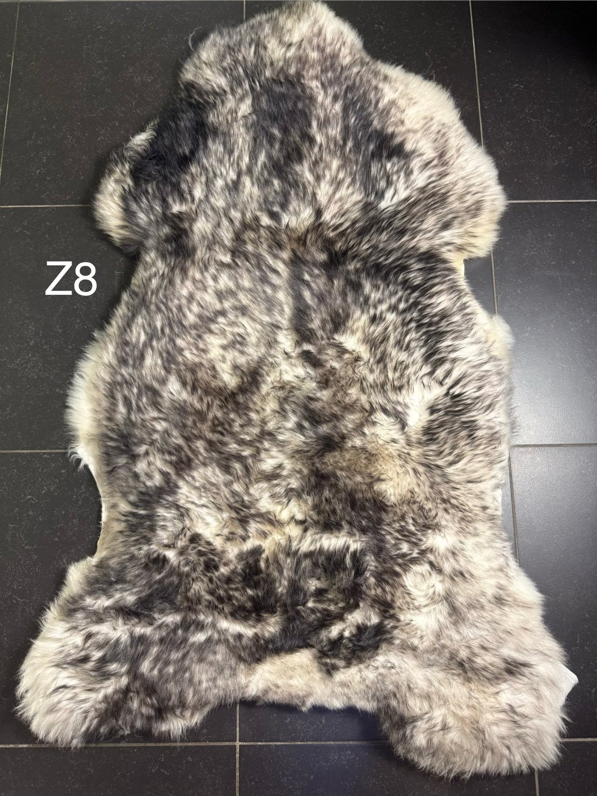 Z8) XXXL Zwart-Witte Schapenvacht 155x95 cm Mouflon, Zwart, Nieuw, Ophalen of Verzenden, 95 cm