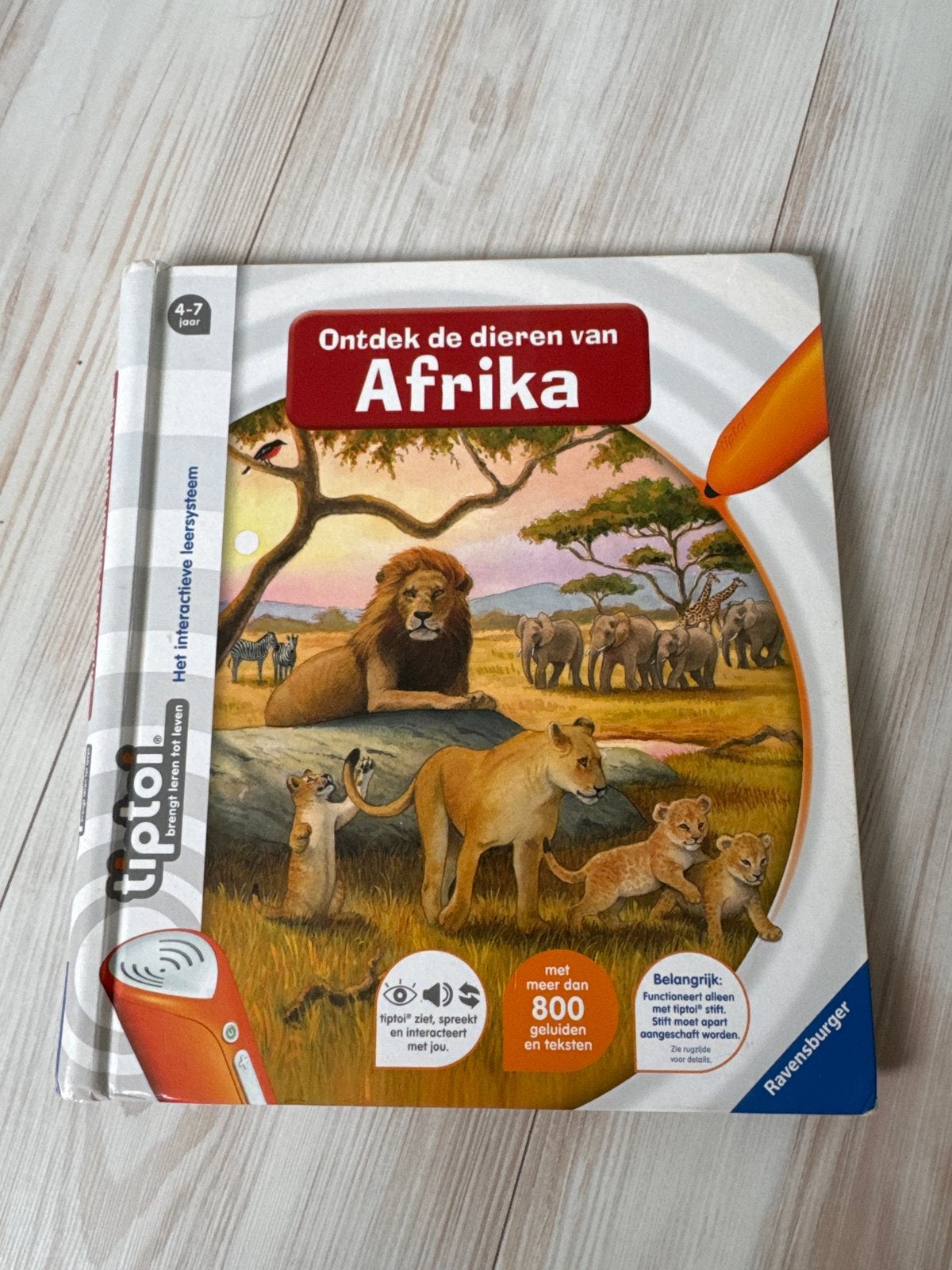 Tiptoi boek: Ontdek de dieren van Afrika (4-7 jaar), Verzenden, Zo goed als nieuw, Non-fictie